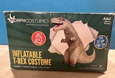 Disfraz de dinosaurio T-Rex inflable para adultos disfraces Morph MÁS DE 7 pies de alto. Probado
