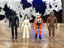 Vintage 1977/78 Star Wars-Darth Vader, Princess Leia, Chewbacca, Luke Skywalker