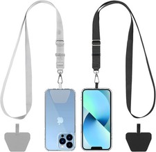 CACOE Phone Lanyard 2 Pack-2  Adjustable Neck Strap,2  Phone Patches,Universal C
