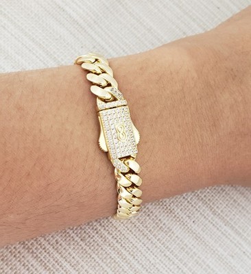 Men 14K Gold Plated Cuban Link Bracelet