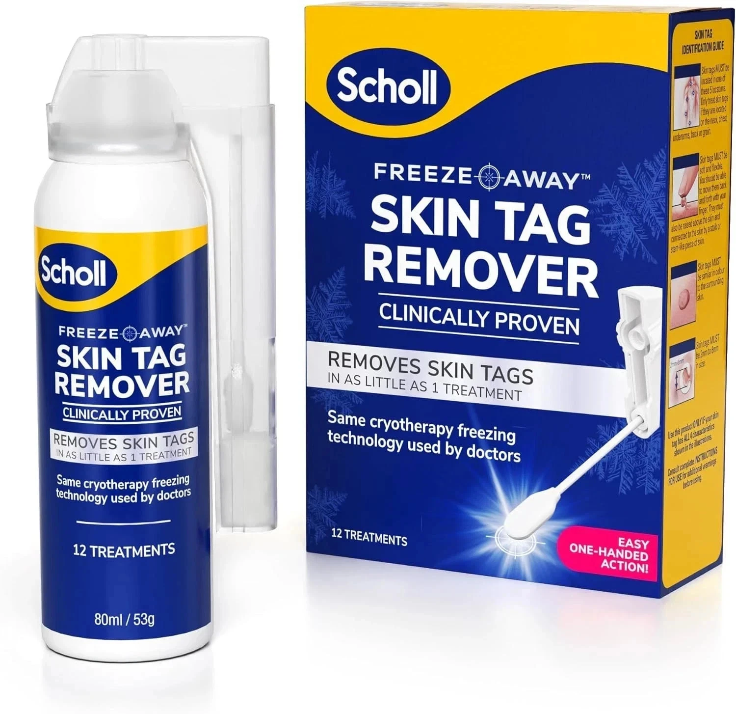 Scholl Freeze Away Skin Tag Removal Kit, Removes Skin Tags fast effective