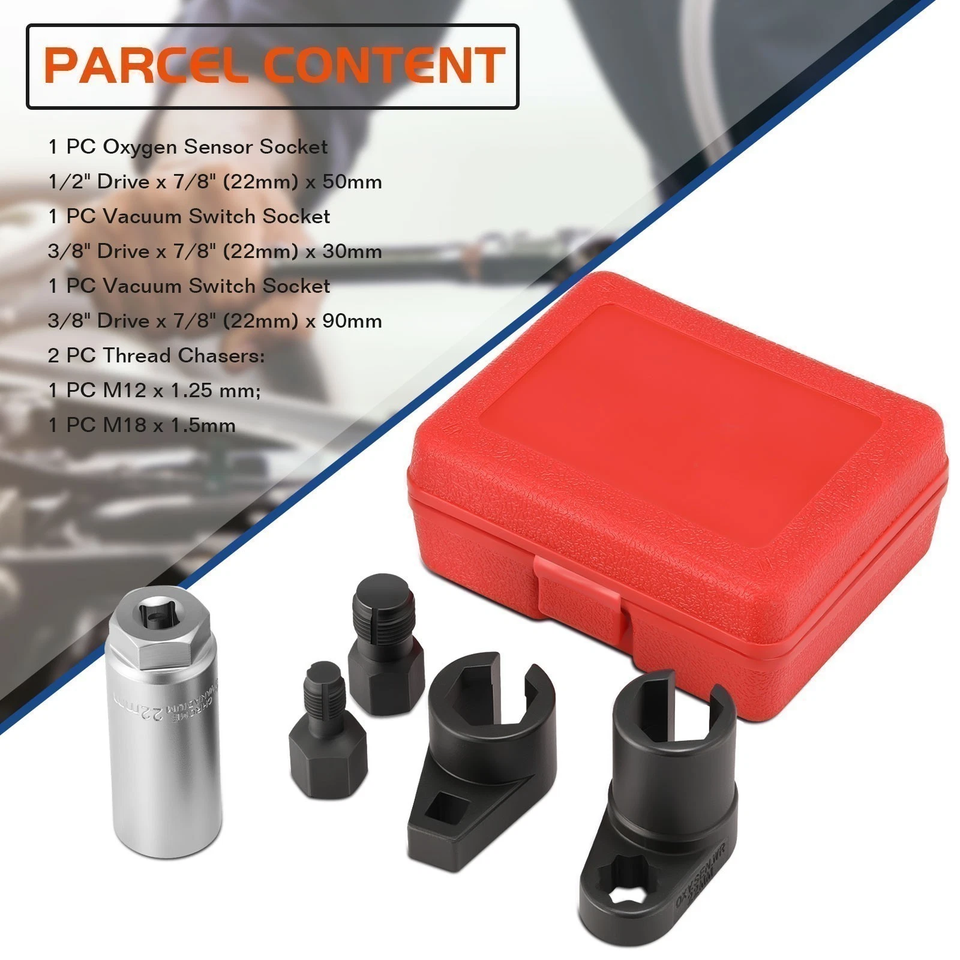 O2 Module Hair Tool O2 Oxygen Sensor Socket Thread Chaser Set 5PCS O2 Sensor Wrench Removal ...