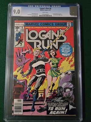Logan's Run #6 CGC 9.0 1st solo Thanos story 1977 Marvel Starlin Art