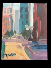 Jose Trujillo Original Oil Painting, “City Views”, 2017 8X10