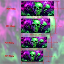40 90cm The Green Skull Pattern Design Pattern HD Printed Pad for Desk, Multi Fu