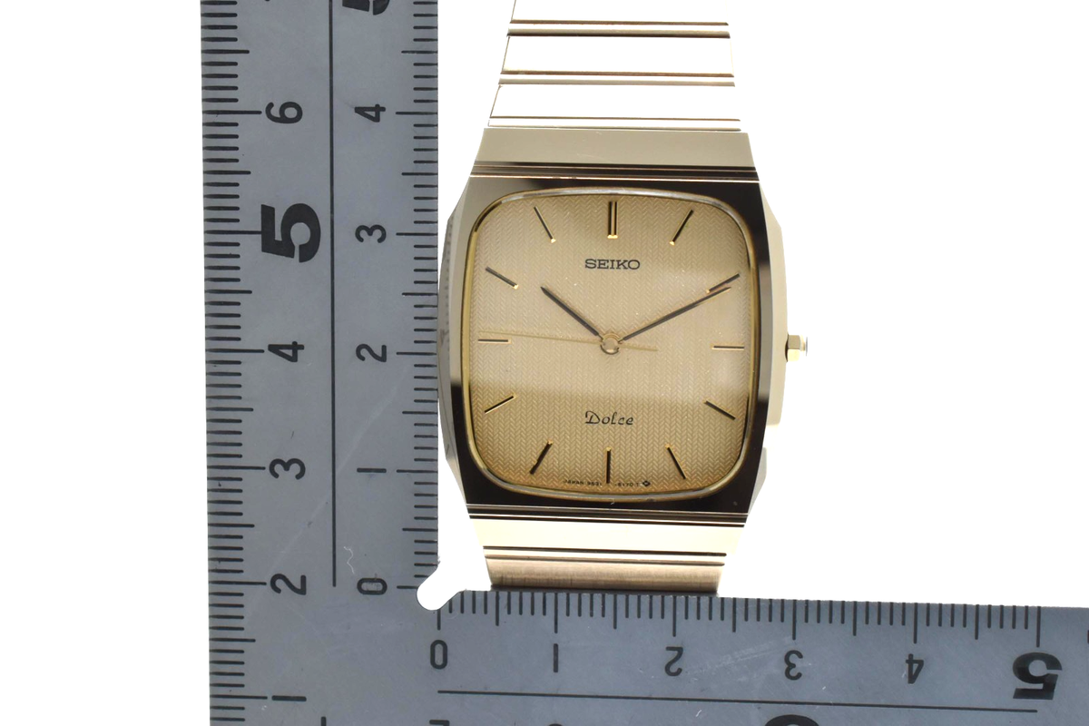 Seiko Dolce 9531-5140 Tungsten Gold Quartz Men's Watch Vintage