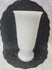 Vintage Tall Napco Textured White Milk Glass Vase  Height 9 1/2"