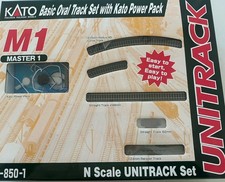 KATO Unitrack N Scale Master 1 Basic Oval Track Set w/ Power Pack 20-850-1