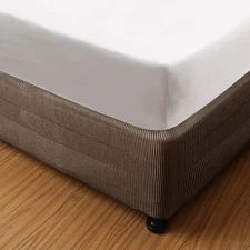 Marquess Box Spring Cover-Wrap Around Elastic.Vertical Stripe Pattern Bed Ski...