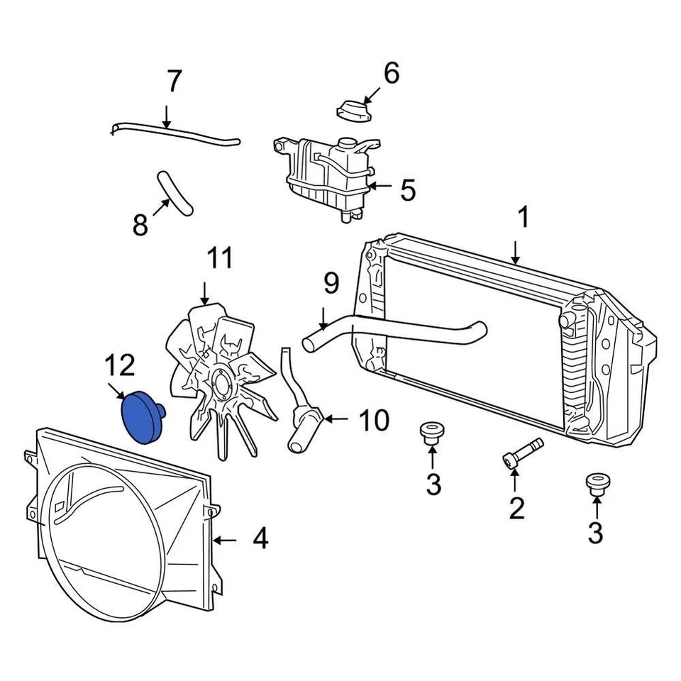 For Ford F-150 1998-2008 Ford 5L3Z8A616CB Engine Cooling Fan Clutch Foto 4 de 4