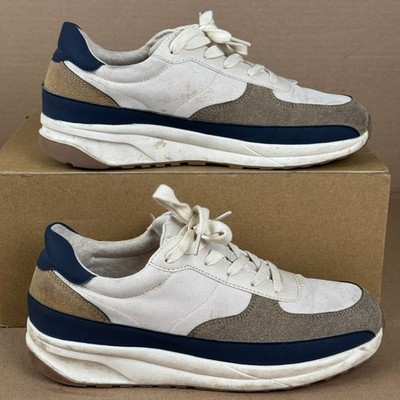 Porter & Ash London Campus MENS Blue Tan Lace Up Shoes Sneakers SIZE 10M