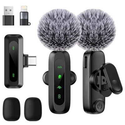 Wireless Lavalier Microphone for iPhone/Android Phone | Professional Noise