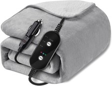 12V/24V Heated Car Blanket, Electric Blanket Flannel Heating Th
