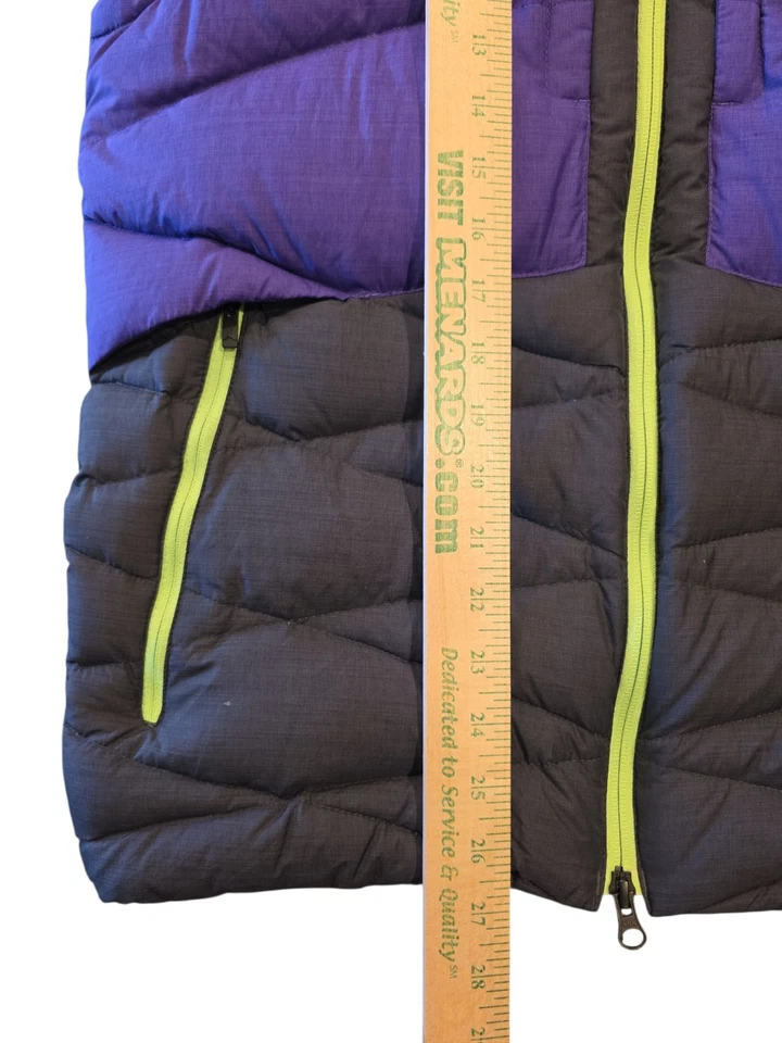 Jordan V Fresh Prince Down Puffer Vest Purple/Charcoal Elephant Print Men’s S - Image 2 of 4