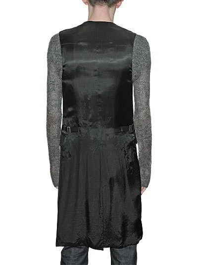 Hedi Slimane era DIOR HOMME 2007 AW RUNWAY Long Wool Gilet Vest men - Image 3 of 4