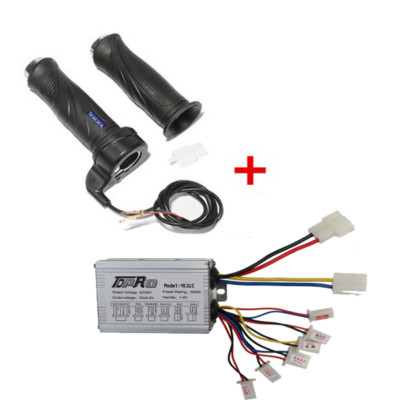 24V 500W Brush Speed Controller + Throttle Twist Grip for Electric Scooter ebike