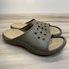 Crocs Unisex Brown Rubber Open Toe Slip On Casual Slide Sandals Size M 8 W 10