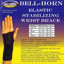SM Bell-Horn Elastic Stabilizing Wrist Brace Right Hand Size X-Small 4.5"- 5.5"