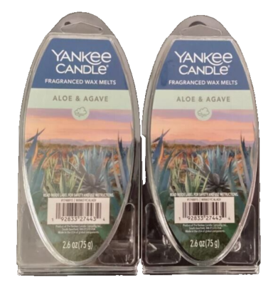 Yankee Candle Aloe & Agave Scented Wax Melt Cubes 2.6oz 6-Pack Lot of 2