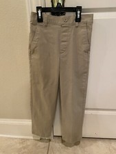 euc boys french toast pull on khaki pants size 8