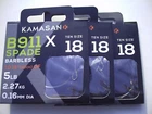 30 x B911 XStrong Barbless Spade End Hooks to Nylon Size 18. Carp, Perch & Chub