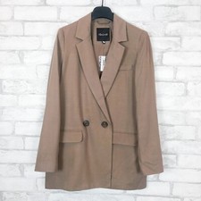 Madewell Drapeweave Caldwell Double-Breasted Blazer NH328 Castle Rock Brown 168