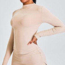 New High Neck Yoga Wear Women's Tops Slim Running Fitness Clothing