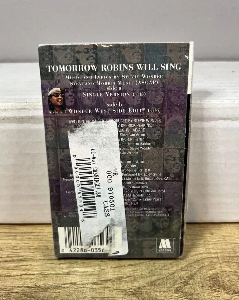 Stevie Wonder - Tomorrow Robins Will Sing - Cassette Single - Brand New Sealed - Image 2 of 3