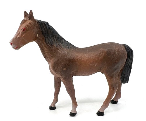Elastolin Lineol Composite Horse lot 3 Toy Figures 1940s to 60s Germany 3in Vtg - Picture 5 of 14