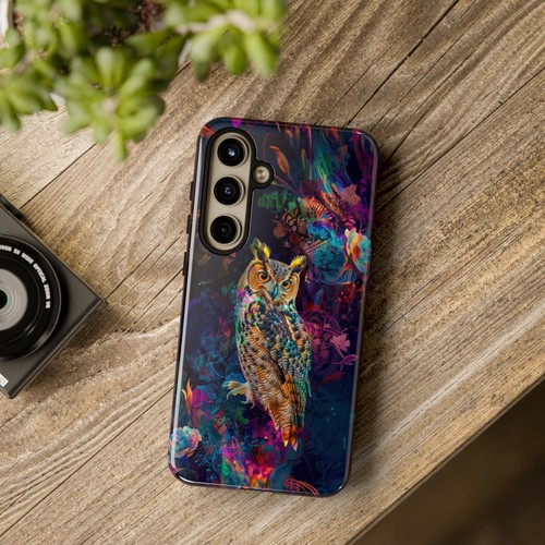 Ethereal Blue Owl Bird Abstract Phone Case for iPhone, Samsung Galaxy, Pixel - 第 102/173 張圖片