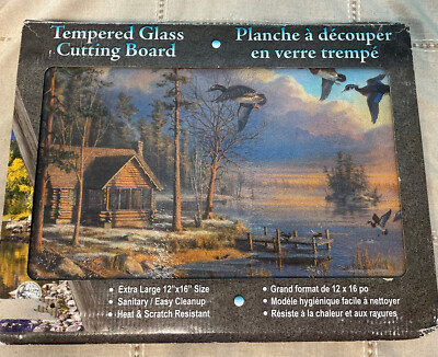 River's Edge Products Cutting Board 12in x 16in -  Spring Arrivals  Ducks Flight
