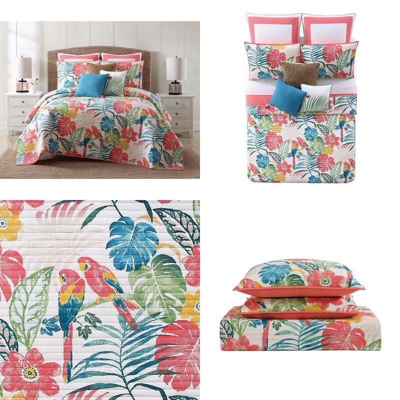 Coco Paradise 3 Piece Multicolored Floral King Comforter Set For