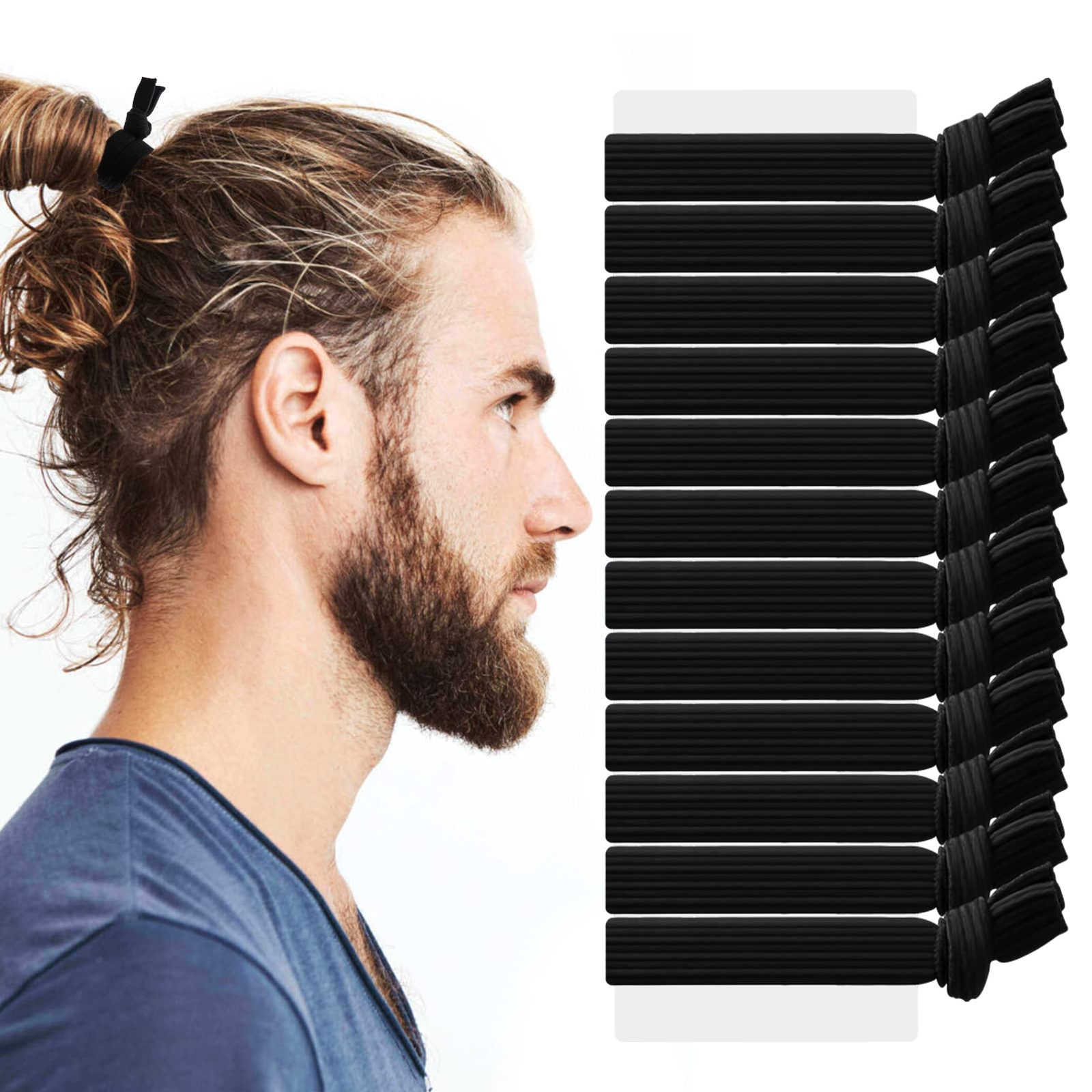 12x Lazos para el cabello anudados para hombres, soportes elásticos para niños