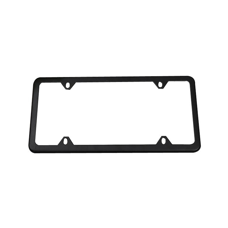 Black License Plate Frame 2X Stainless Steel License Plate Frame - Foto 5
