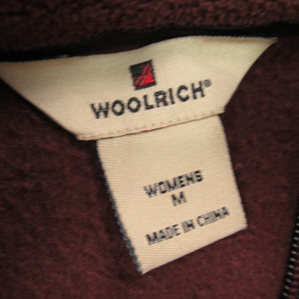 Woolrich Vest Womens Medium Fleece Sleeveless Casual Zip Pockets