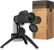Monocular Telescope for Smartphone Waterproof, w/Tripod,Bluetooth,Remote10x42mm