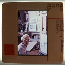 Norman Rockwell The Artist in His Studio Art 35mm Glass Slide