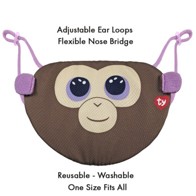 TY Beanie Boo Kinder Gesichtsmaske - Coconut the Brown Monkey 