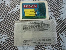 Collectable vintage Iwoa window sticker in original wrapper Baxter Lane Co.1970s