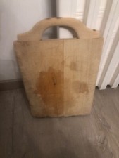 Ancienne Grande Planche À Découper Billot Boucher Bois Cuisine Art Populaire 