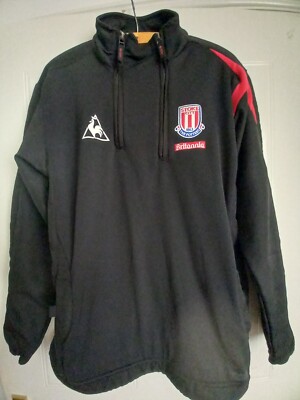 Stoke City Football Jacket Long Sleeve Track Top Le Coq Sportif Mens Size  Warm UK