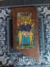 Vintage Hair Stockholm Sweden live play tarot cars print 1970s reclaimed wood