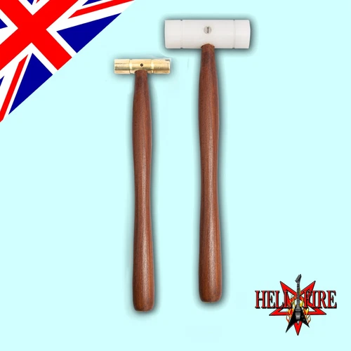 Fret Hammer Set - Hellfire Soft Face Dead Blow & Brass Hammer - Guitar Luthier