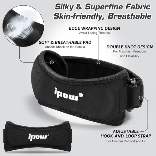 2 Pack Knee Pain Relief & Patella Stabilizer Knee Strap Brace Support for Hik... - Picture 4 of 12