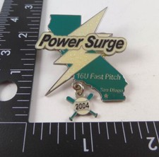 VTG 2004 POWER SURGE 16U Fast Pitch San Diego, CA. Baseball / Softball Pinback