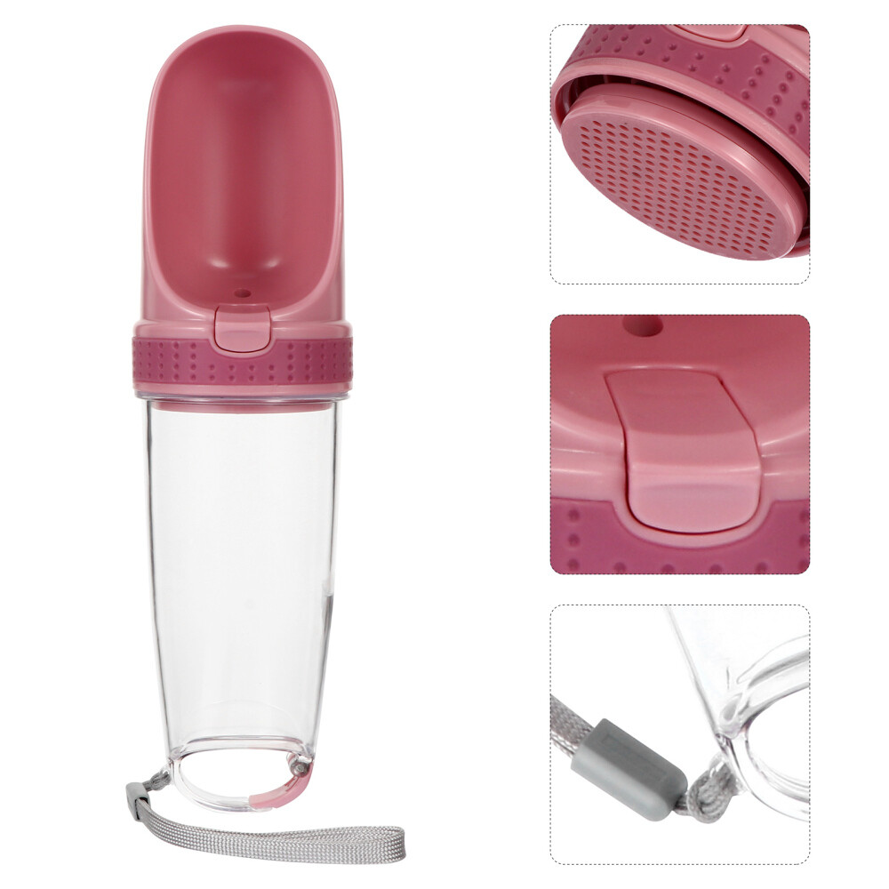 500 Ml Pink PC Cup Body Kettle Pet Portable Drinking Bottle Dog Water