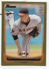 2012 GIANTS Bowman Gold #142 Ryan Vogelsong