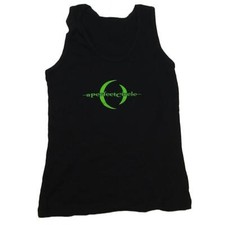 Vintage A Perfect Circle Women's Neon Green Logo Ribbed Tank T-Shirt Size S