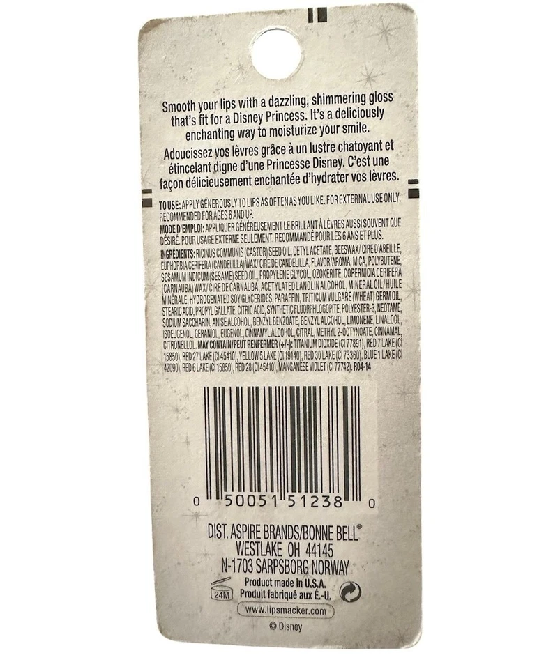 Bonne Bell Lip Smacker LITTLE MERMAID ARIEL Calypso Berry DISNEY Best Friends - Image 2 of 2