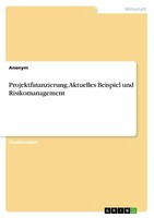 Projektfinanzierung. Aktuelles Beispiel Und Risikomanagement | Buch | 9783668983